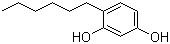 结构式 CAS# 136-77-6, 4-己基-1,3-苯二酚; 4-己基间苯二酚