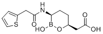 structure of CAS# 1360457-46-0, Vaborbactam;2-[(3R,6S)-2-hydroxy-3-[(2-thiophen-2-ylacetyl)amino]oxaborinan-6-yl]acetic acid