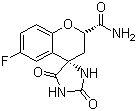 structure of CAS# 136087-85-9, Fidarestat;(2S,4S)-2-Aminoformyl-6-fluoro-spiro[chroman-4,4'-imidazolidine]-2',5'-dione; (2S,4S)-6-Fluoro-2',5'-dioxo-2,3-dihydrospiro[chromene-4,4'-imidazolidine]-2-carboxamide