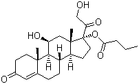 structure of CAS# 13609-67-1, Hydrocortisone-17-butyrate ;Hydrocortisone butyrate; 11b,17,21-Trihydroxypregn-4-ene-3,20-dione 17-butyrate