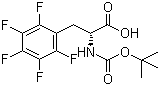 结构式 CAS# 136207-26-6, N-叔丁氧羰基-D-五氟苯丙氨酸