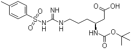 结构式 CAS# 136271-81-3, N-Boc-N'-对甲苯磺酰基-L-beta-高精氨酸; N-叔丁氧羰基-N'-对甲苯磺酰基-L-beta-高精氨酸