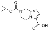structure of CAS# 1363380-86-2, 2-Boc-3,4-dihydro-1H-pyrrolo[1,2-A]pyrazine-6-carboxylic acid;2-[(2-methylpropan-2-yl)oxycarbonyl]-3,4-dihydro-1H-pyrrolo[1,2-a]pyrazine-6-carboxylic acid