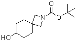 structure of CAS# 1363383-18-9, 7-Hydroxy-2-azaspiro[3.5]nonane-2-carboxylic acid 1,1-dimethylethyl ester