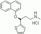 structure of CAS# 136434-34-9, Duloxetine hydrochloride;N-Methyl-gama-(1-naphthalenyloxy)-2-thiophenepropanamine