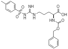 structure of CAS# 13650-38-9, Nalpha-Benzyloxycarbonyl-Nomega-tosyl-L-arginine
