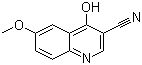结构式 CAS# 13669-61-9, 4-羟基-6-甲氧基喹啉-3-甲腈