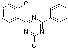 2-Chloro-4-(2-chlorophenyl)-6-phenyl-1,3,5-triazine molecular structure (CAS 13704-72-8)