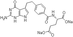 Pemetrexed disodium molecular structure (CAS 137281-23-3)
