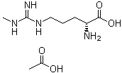 structure of CAS# 137694-75-8, N5-[Imino(methylamino)methyl]-D-ornithine monoacetate