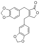 结构式 CAS# 137809-97-3, 2,3-双(3,4-亚甲基二氧基苄基)丁-2-烯-4-内酯