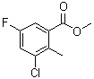 结构式 CAS# 1379341-19-1, 3-氯-5-氟-2-甲基苯甲酸甲酯