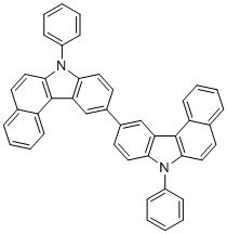 structure of CAS# 1379612-59-5, 7,7'-Diphenyl-7H,7'H-10,10'-bibenzo[c]carbazole;7-phenyl-10-(7-phenylbenzo[c]carbazol-10-yl)benzo[c]carbazole
