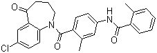 结构式 CAS# 137973-76-3, N-[4-[(7-氯-2,3,4,5-四氢-5-氧代-1H-1-苯并氮杂卓-1-基)羰基]-3-甲基苯基]-2-甲基苯甲酰胺