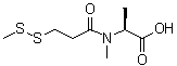 structure of CAS# 138148-62-6, N-Methyl-N-[3-(methyldithio)-1-oxopropyl]-L-alanine