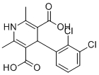 structure of CAS# 138279-32-0, 4-(2,3-Dichlorophenyl)-2,6-dimethyl-1,4-dihydropyridine-3,5-dicarboxylic acid