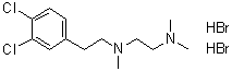 structure of CAS# 138356-21-5, N-[2-(3,4-Dichlorophenyl)ethyl]-N,N',N'-trimethyl-1,2-ethanediamine dihydrobromide