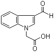 structure of CAS# 138423-98-0, 3-Formylindol-1-yl-acetic acid;N-Acetic acid-indole-3-carboxaldehyde