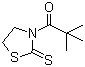 structure of CAS# 138459-91-3, 2,2-Dimethyl-1-(2-thioxo-3-thiazolidinyl)-1-propanone;3-(2,2-Dimethyl-1-oxopropyl)-2-thiazolidinethione; 3-(2,2-Dimethylpropanoyl)-1,3-thiazolidine-2-thione; 3-Pivaloylthiazolidine-2-thione