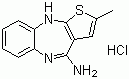 4-氨基-2-甲基-10H-噻吩并[2,3-b][1,5]苯并二氮杂卓盐酸盐分子结构 (CAS 138564-60-0)