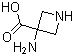 结构式 CAS# 138650-25-6, 3-氨基氮杂环丁烷-3-羧酸