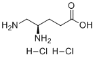 结构式 CAS# 138661-27-5, (4R)-4,5-二氨基戊酸二盐酸盐