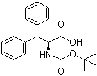 structure of CAS# 138662-63-2, (S)-N-Boc-2-amino-3,3-diphenylpropionic acid;Boc-L-3,3-Diphenylalanine; N-(tert-Butoxycarbonyl)-beta-phenyl-L-phenylalanine