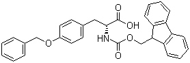 结构式 CAS# 138775-48-1, N-[(9H-芴-9-基甲氧基)羰基]-O-(苯基甲基)-D-酪氨酸