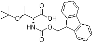 结构式 CAS# 138797-71-4, 芴甲氧羰基-O-叔丁基-D-苏氨酸