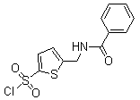 结构式 CAS# 138872-44-3, 5-(苯甲酰基氨基)甲基-2-噻吩磺酰氯