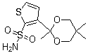 结构式 CAS# 138890-87-6, 3-(2,5,5-三甲基-1,3-二氧己环-2-基)-2-噻吩磺酰胺