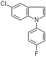 结构式 CAS# 138900-22-8, 5-氯-1-(4-氟苯基)-1H-吲哚