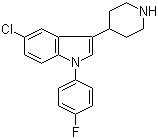 结构式 CAS# 138900-27-3, 5-氯-1-(4-氟苯基)-3-(4-哌啶基)-1H-吲哚