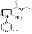 structure of CAS# 138907-70-7, 5-Amino-1-(3-fluorophenyl)-1H-pyrazole-4-carboxylic acid ethyl ester