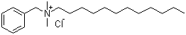 structure of CAS# 139-07-1, Dodecyldimethylbenzylammonium chloride;N-Dodecyl-N,N-dimethyl-benzenemethanaminium chloride; C12-alkylbenzyldimethylammonium chloride; Lauryl dimethyl benzyl ammonium chloride; Dodecyl dimethyl benzyl ammonium chloride; 1227