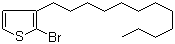 结构式 CAS# 139100-06-4, 2-溴-3-十二烷基噻吩