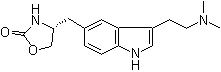 结构式 CAS# 139264-24-7, (4R)-4-[[3-[2-(二甲基氨基)乙基]-1H-吲哚-5-基]甲基]-2-恶唑烷酮