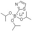 结构式 CAS# 1393823-02-3, (噻唑-2-基)三异丙氧基硼酸锂
