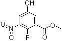 结构式 CAS# 1394977-92-4, 2-氟-5-羟基-3-硝基苯甲酸甲酯