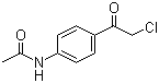 structure of CAS# 140-49-8, 4'-(Chloroacetyl)-acetanilide ;N-[4-(Chloroacetyl)phenyl]acetamide
