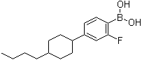 B-[4-(4-丁基环己基)-2-氟苯基]硼酸分子结构 (CAS 1400809-85-9)