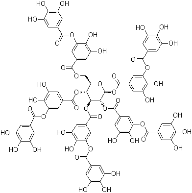 结构式 CAS# 1401-55-4, 单宁酸
