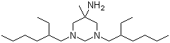 结构式 CAS# 141-94-6, 海克替啶; 5-氨基-1,3-二(2-乙基己基)-5-甲基六氢嘧啶