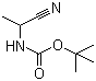 结构式 CAS# 141041-80-7, (1-氰基乙基)氨基甲酸叔丁酯