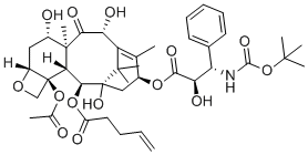 structure of CAS# 1412898-66-8, Docetaxel Impurity 19;2-Debenzoyl-2-pentenoyl Docetaxel