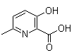 structure of CAS# 14162-88-0, 3-Hydroxy-6-methyl-2-pyridinecarboxylic acid;3-Hydroxy-6-methylpicolinic acid; 3-Hydroxy-6-methylpyridine-2-carboxylic acid