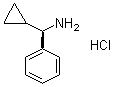 结构式 CAS# 1416450-04-8, (alphaR)-alpha-环丙基苯甲胺盐酸盐