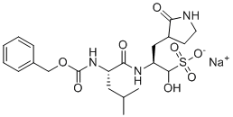 structure of CAS# 1416992-39-6, GC376 sodium;Sodium (2S)-1-hydroxy-2-[[(2S)-4-methyl-2-(phenylmethoxycarbonylamino)pentanoyl]amino]-3-(2-oxopyrrolidin-3-yl)propane-1-sulfonate