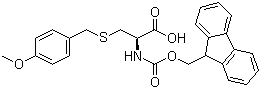 结构式 CAS# 141892-41-3, N-Fmoc-S-(4-甲氧基苄基)-L-半胱氨酸; N-芴甲氧羰基-S-(4-甲氧基苄基)-L-半胱氨酸