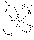 四乙酸二钼分子结构 (CAS 14221-06-8)